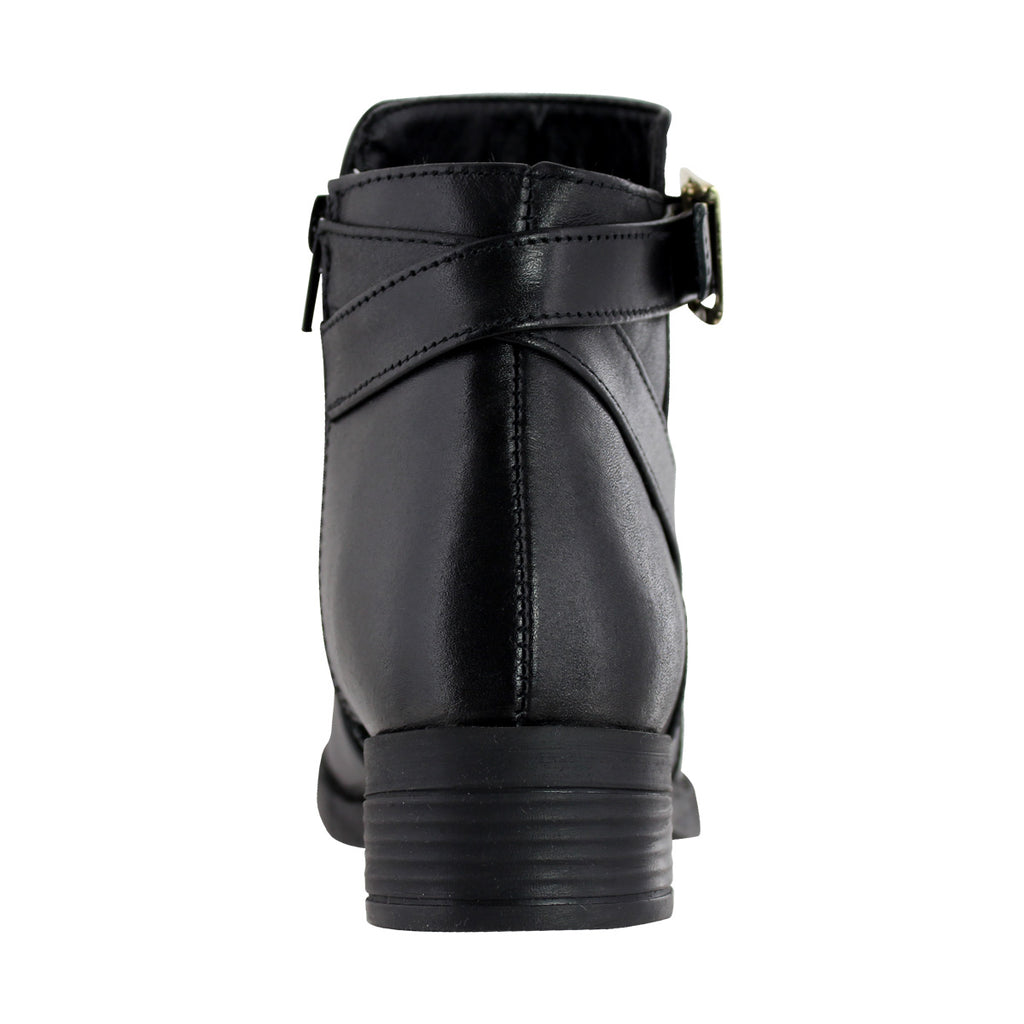 Bota Corta de Mujer 74130 Davina Piel Negra con Hebilla