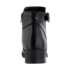 Bota Corta de Mujer 74130 Davina Piel Negra con Hebilla