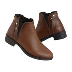 Bota Corta de Dama 74165 Davina Piel Café