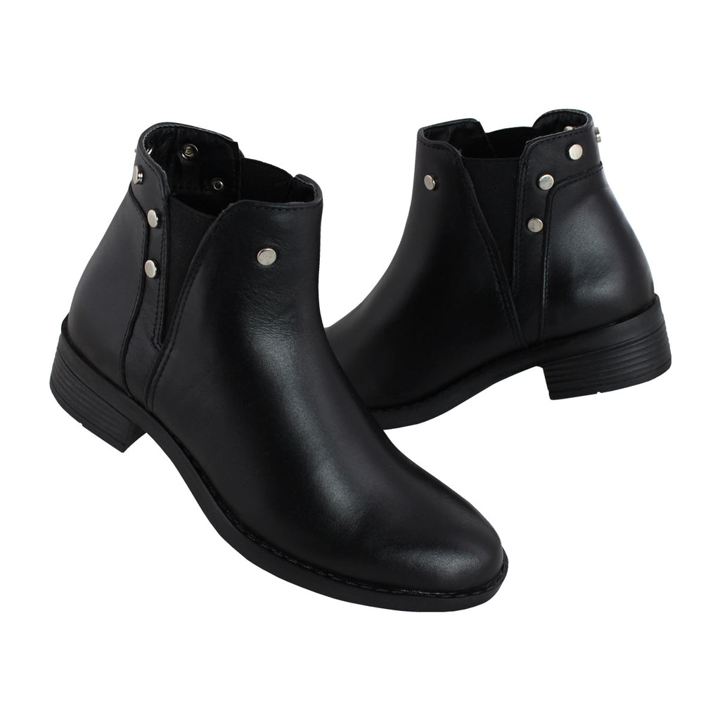Bota Corta de Mujer 74165 Davina Piel Negro