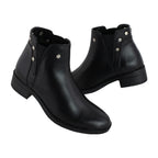 Bota Corta de Mujer 74165 Davina Piel Negro