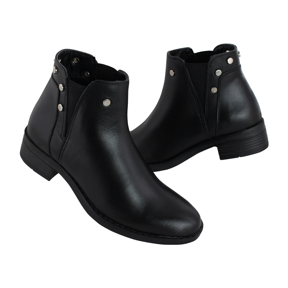 Bota Corta de Mujer 74165 Davina Piel Negro