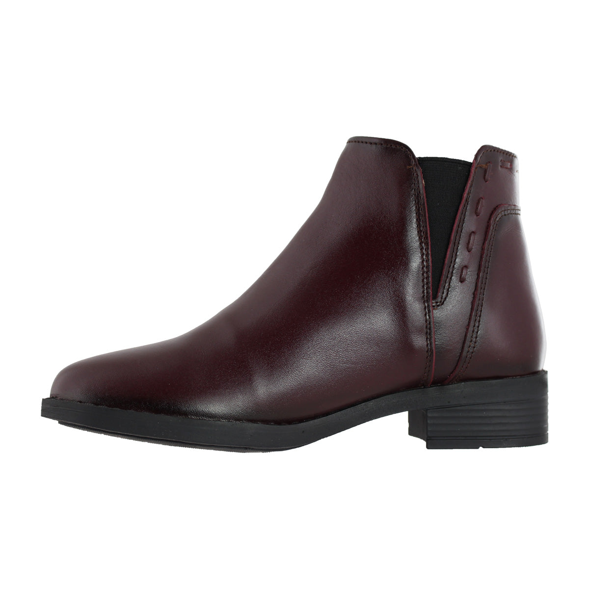 Bota de Mujer 74166 Davina Piel Vino con Elástico