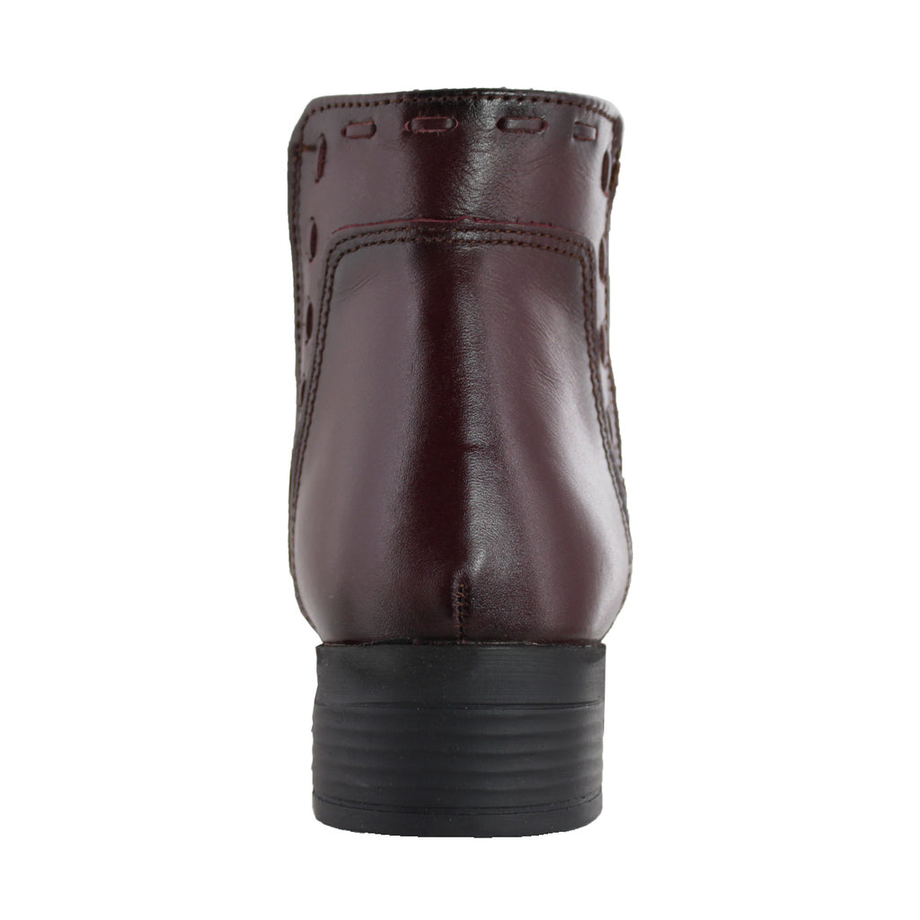 Bota de Mujer 74166 Davina Piel Vino con Elástico