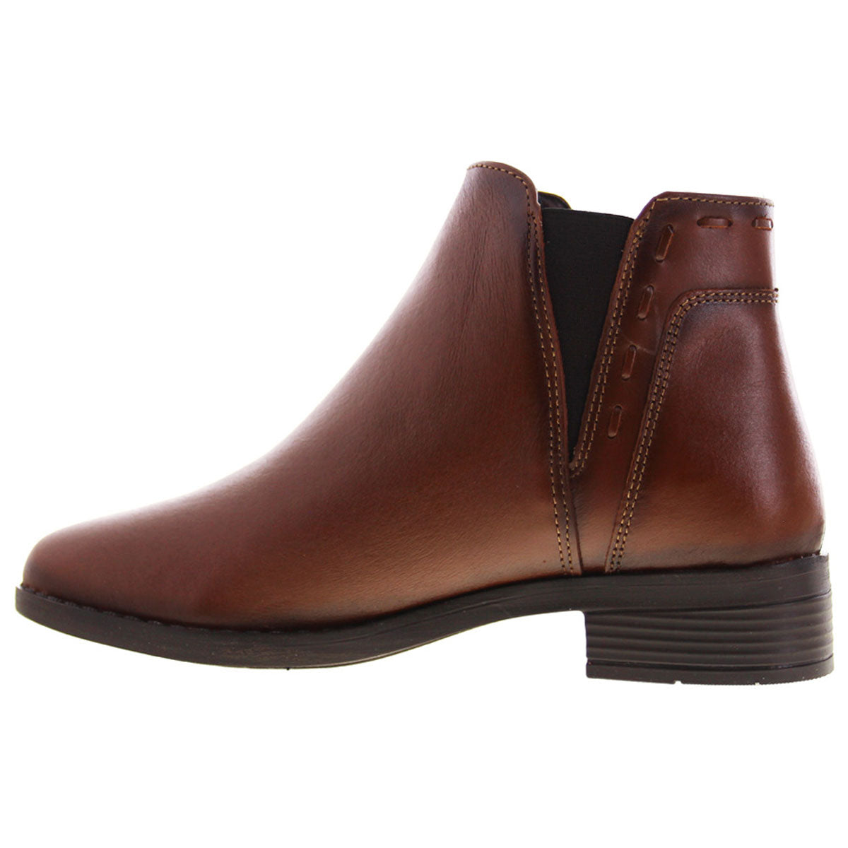 Bota de Mujer 74166 Davina Piel Café con Elástico