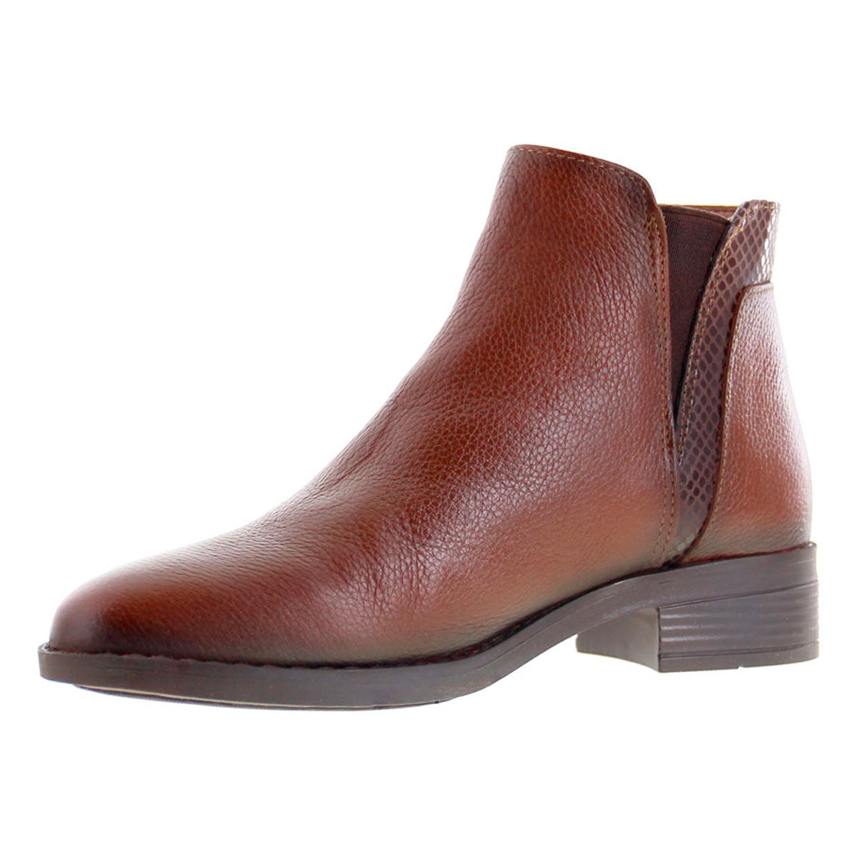 Bota de Mujer 74167 Piel Café con Elástico