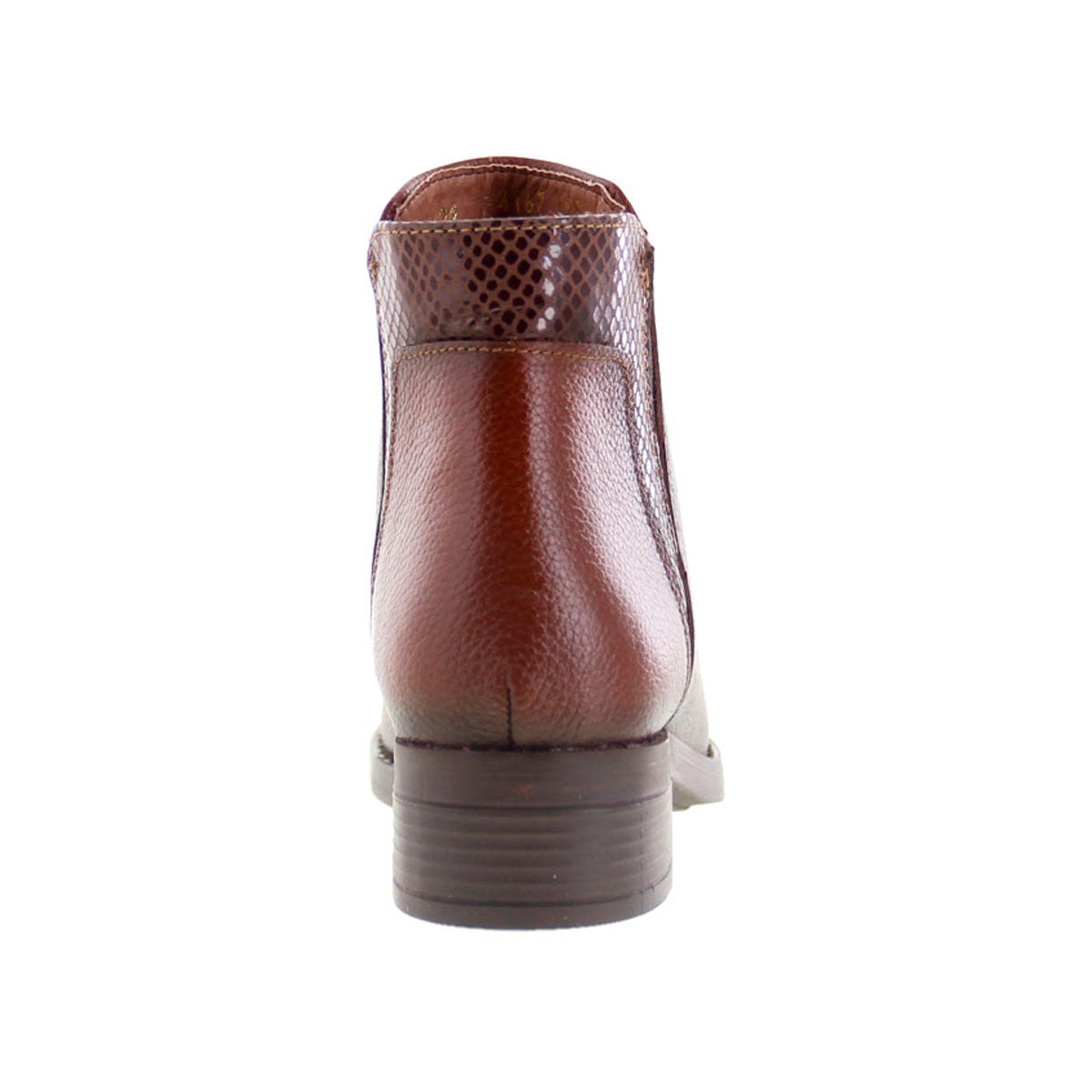 Bota de Mujer 74167 Piel Café con Elástico