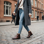 Bota de Mujer 74167 Piel Café con Elástico