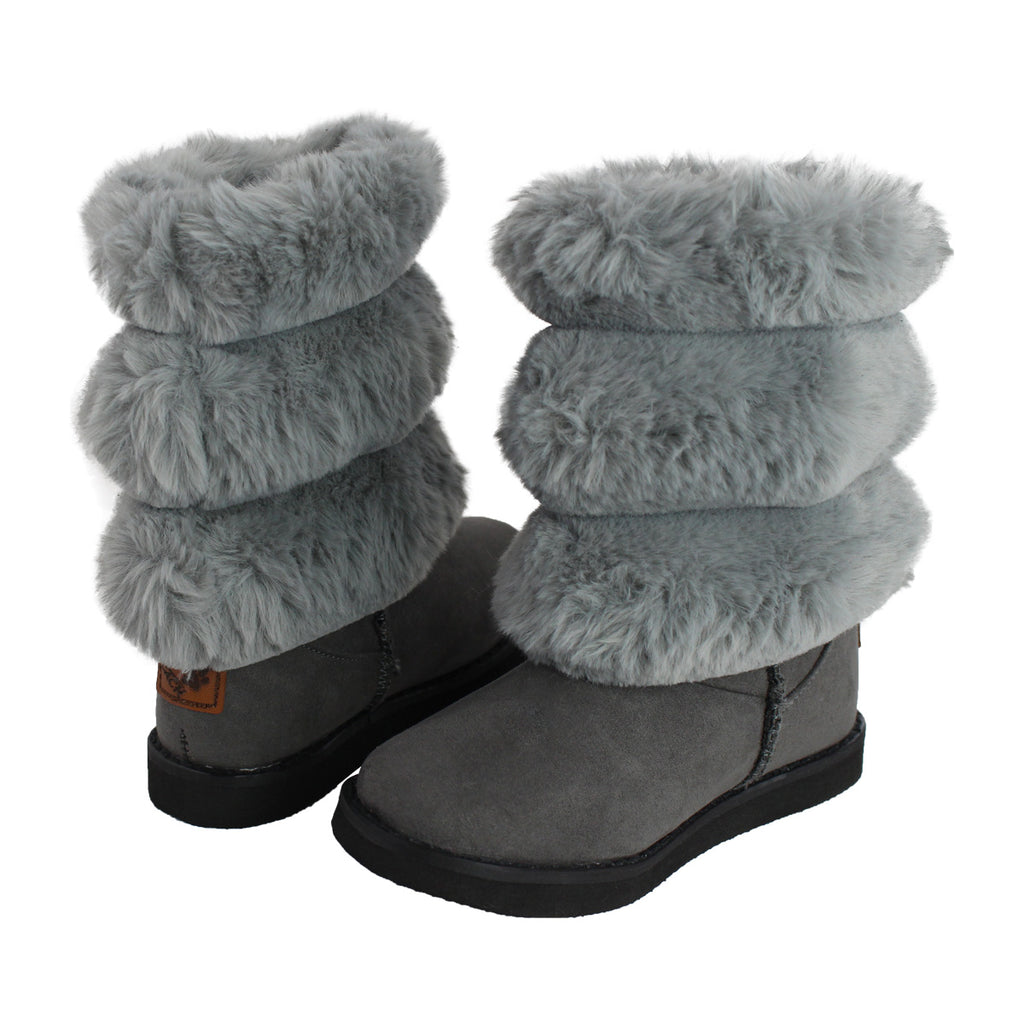 Bota de Mujer 7621 Davina Gris con Peluche