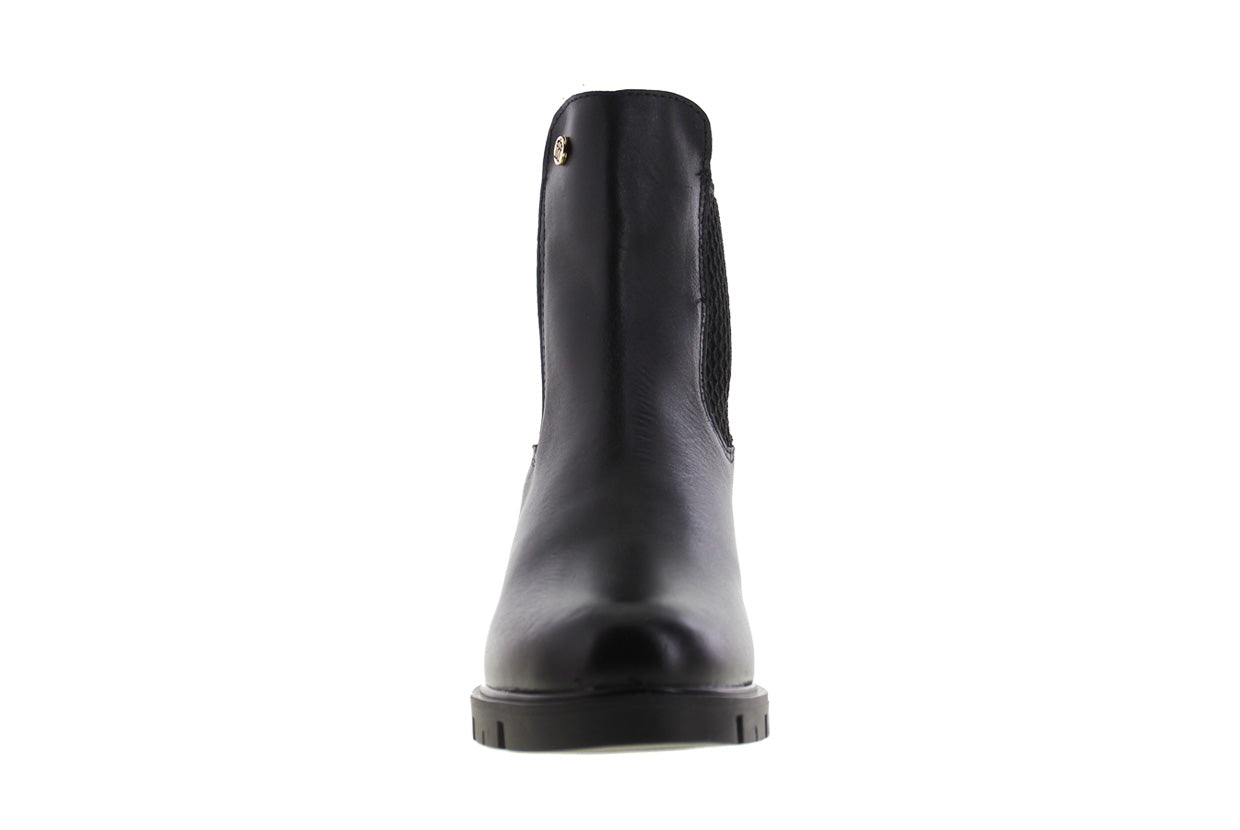 Bota de Mujer  81200 Davina Piel Negra con Elástico
