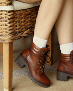 Bota de Mujer 81304 Piel Davina Shedron con Cintas