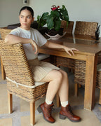 Bota de Mujer 81304 Piel Davina Shedron con Cintas