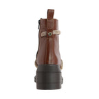 Bota de Mujer 81402 Piel Davina Café con Brillos y Tacón