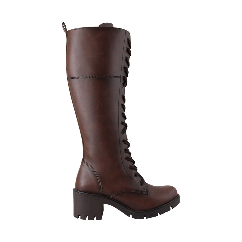 Bota Alta Mujer 85110 Davina Café Claro