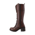Bota Alta Mujer 85110 Davina Café Claro