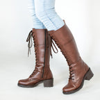 Bota Alta Mujer 85110 Davina Café Claro