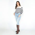 Bota Alta Mujer 85110 Davina Café Claro