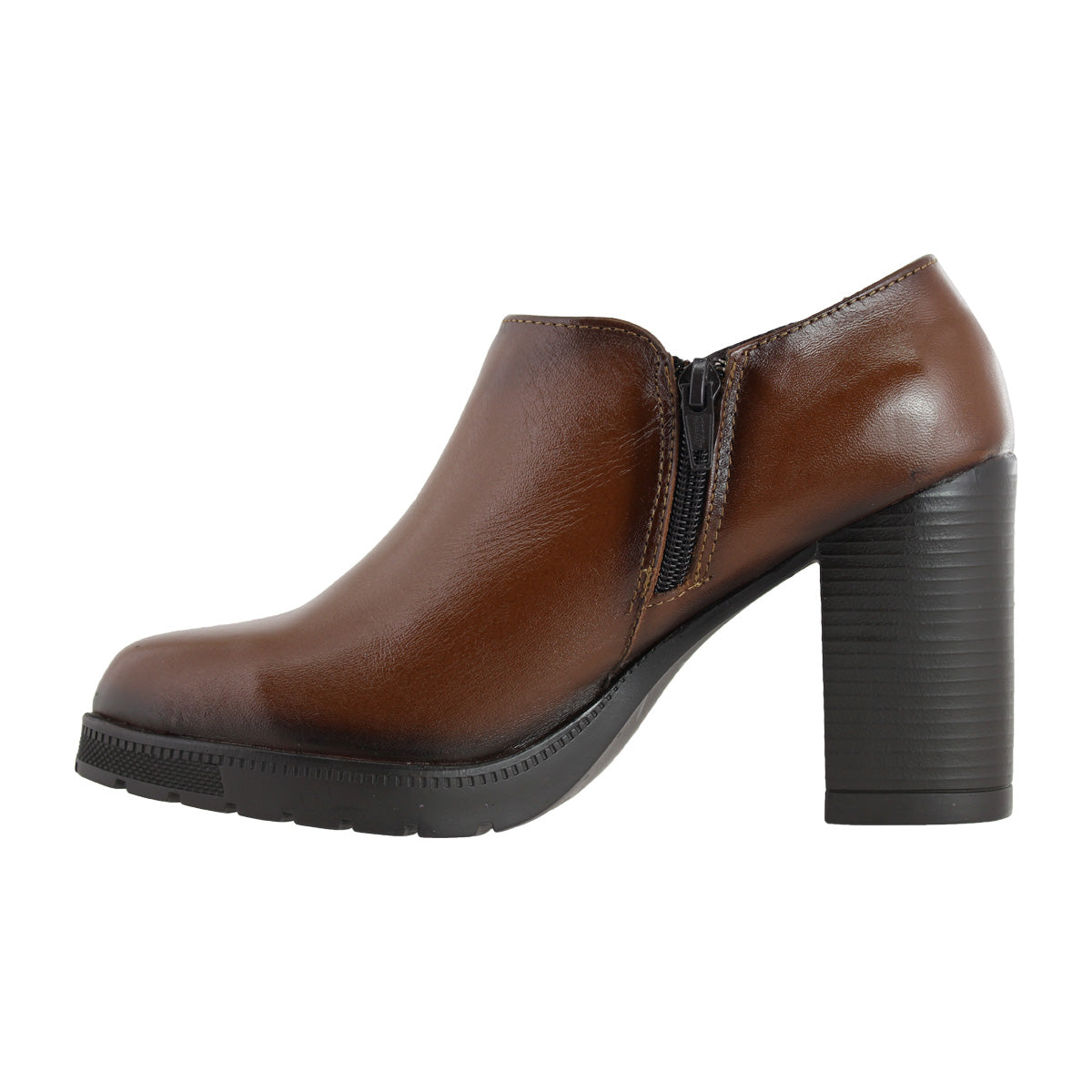 Bota de Mujer 90000 Davina Piel Shedrón con Tacón