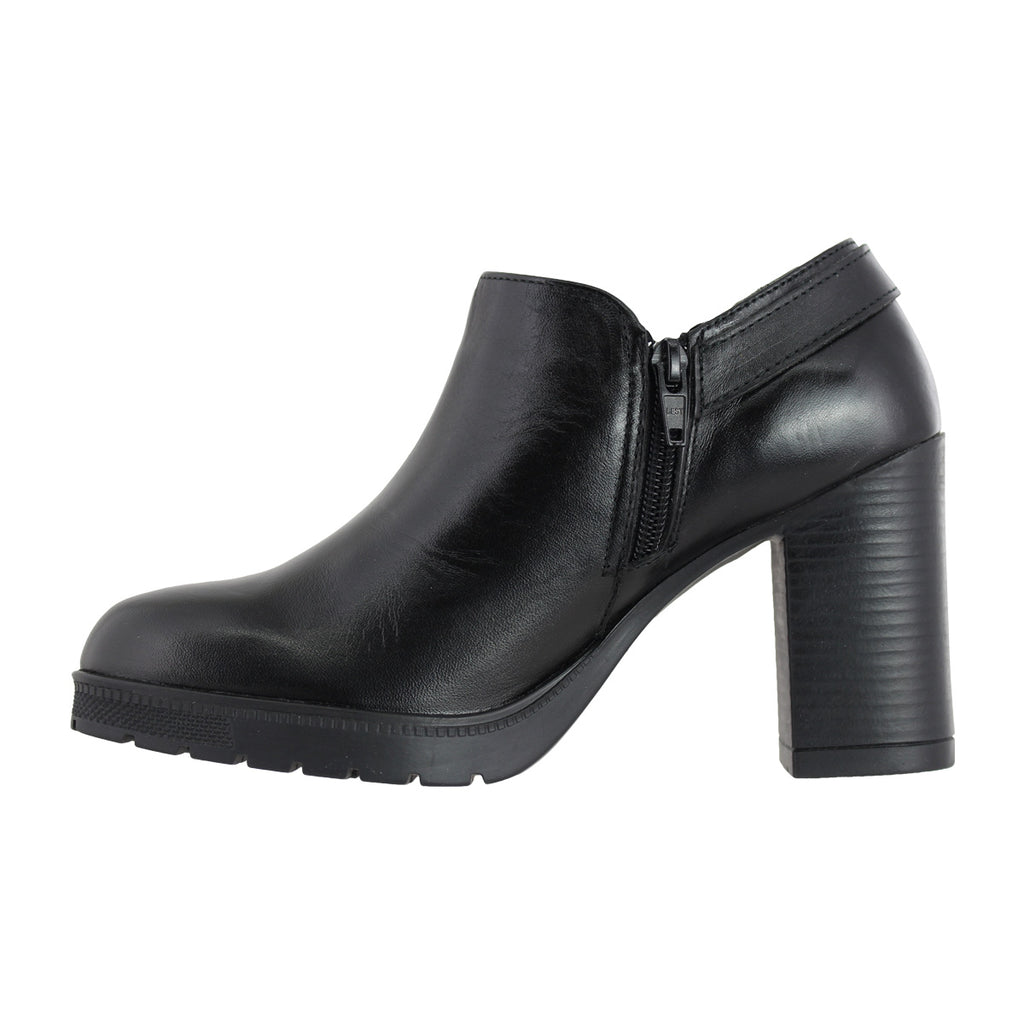 Bota de Mujer 90002 Piel Davina Negro con Tacón