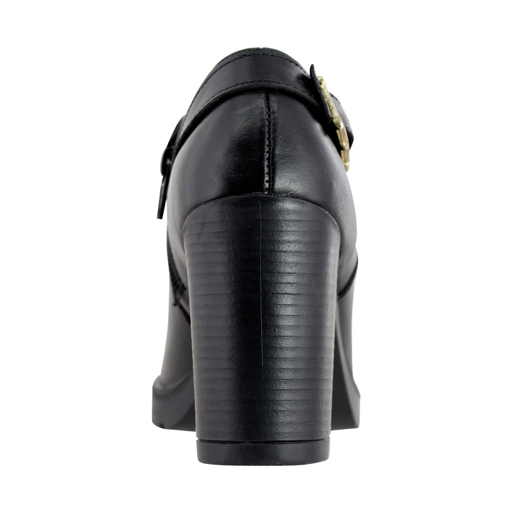 Bota de Mujer 90002 Piel Davina Negro con Tacón