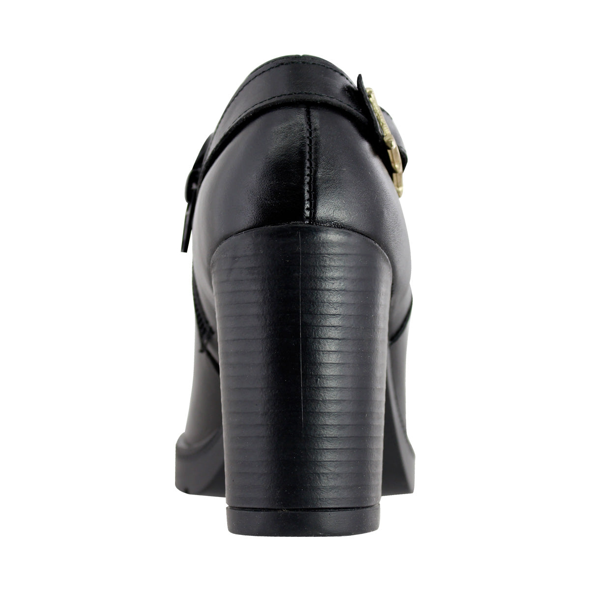 Bota de Mujer 90002 Piel Davina Negro con Tacón