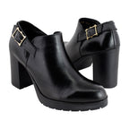 Bota de Mujer 90002 Piel Davina Negro con Tacón