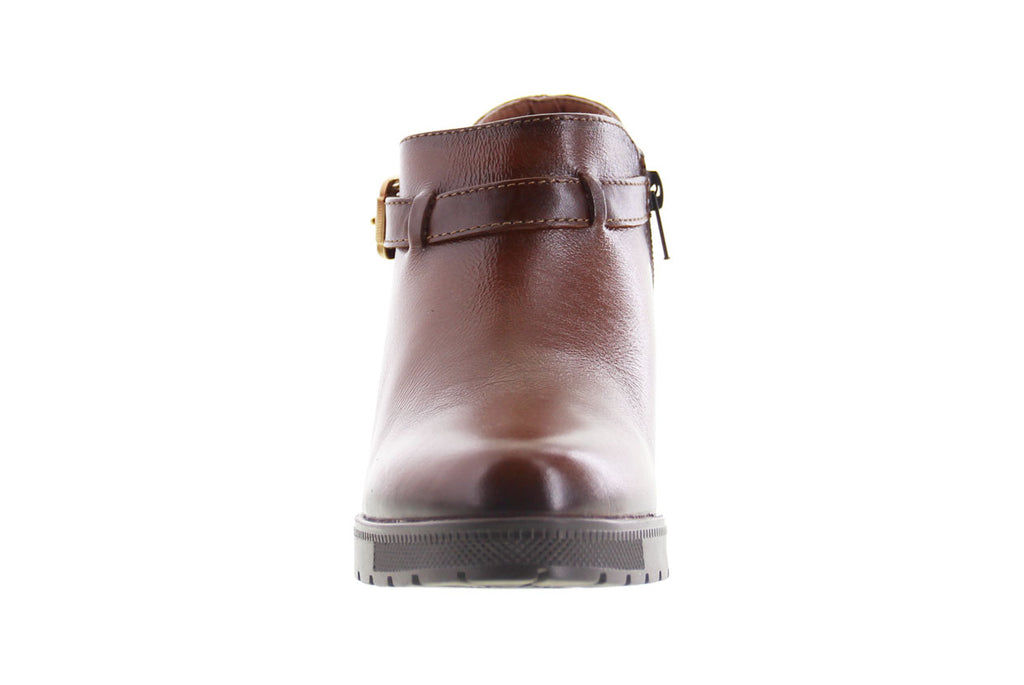 Bota de Mujer 90004 Davina Piel Café con Tacón