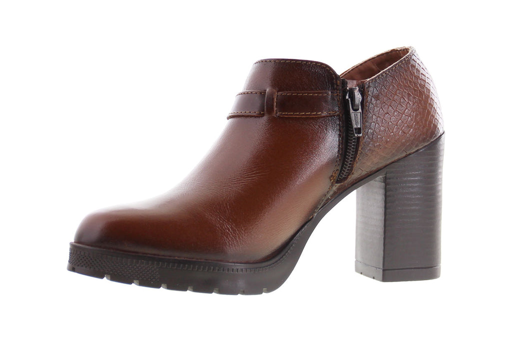 Bota de Mujer 90004 Davina Piel Café con Tacón