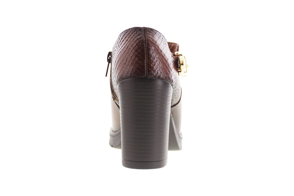 Bota de Mujer 90004 Davina Piel Café con Tacón
