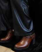 Bota de Mujer 90004 Davina Piel Café con Tacón