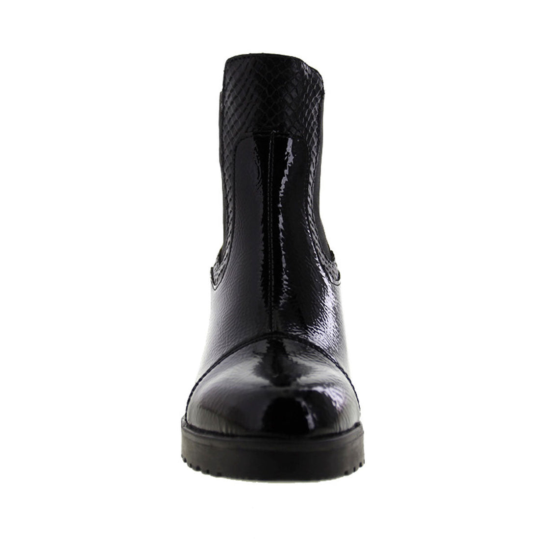 Bota Mediana 90102 Davina Sint. Charol Negro