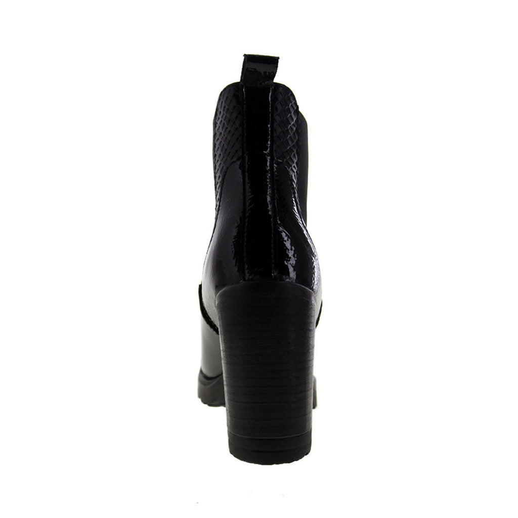 Bota Mediana 90102 Davina Sint. Charol Negro