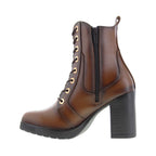 Bota de Mujer 90420 Davina Piel Maple con Cintas