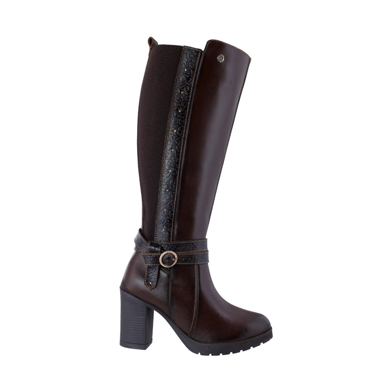 Bota Alta Mujer 95020 Davina Piel Brandy