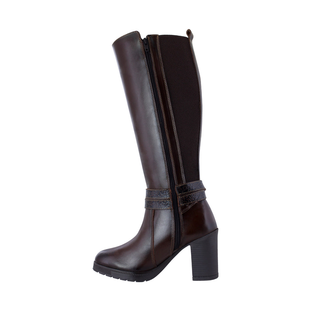 Bota Alta Mujer 95020 Davina Piel Brandy