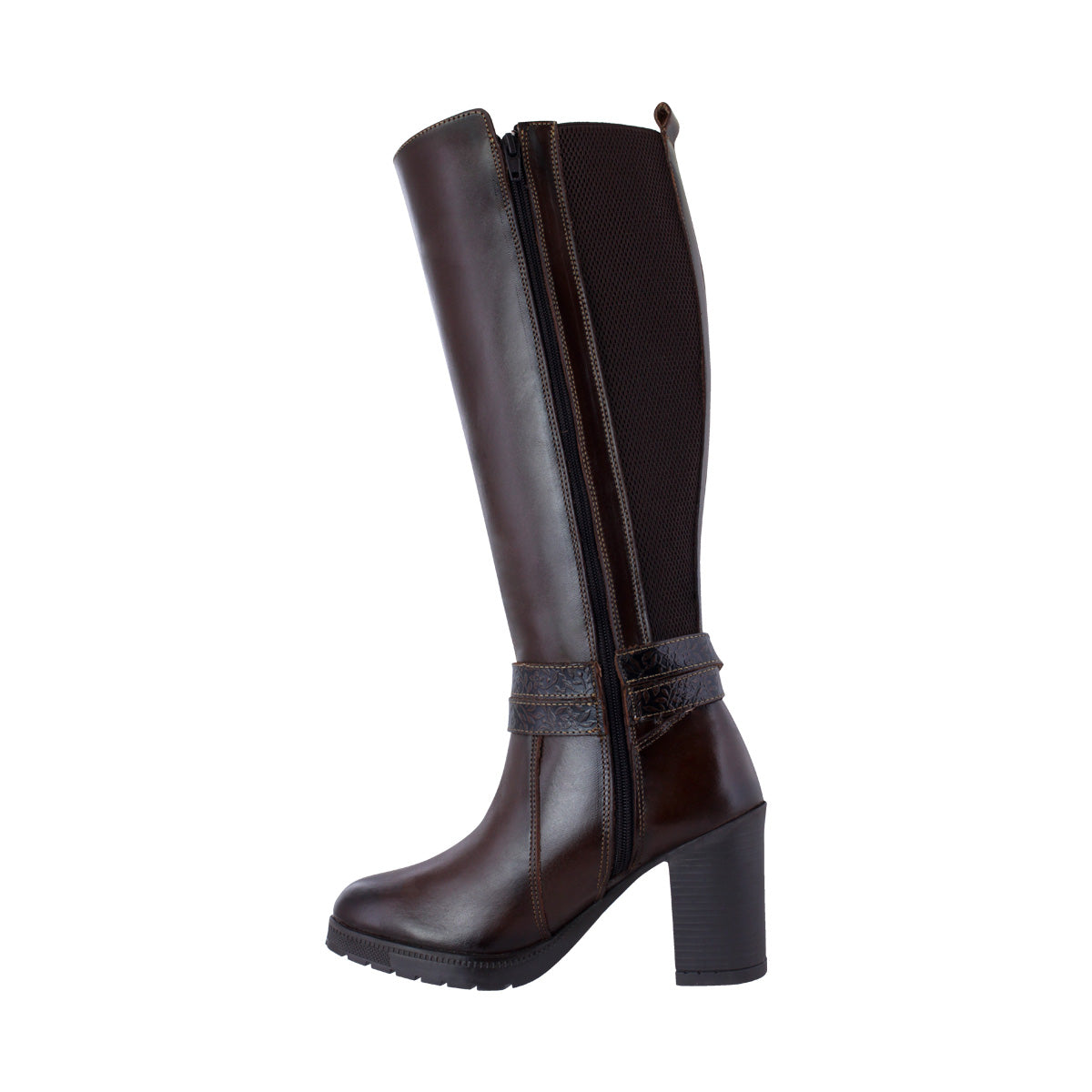Bota Alta Mujer 95020 Davina Piel Brandy
