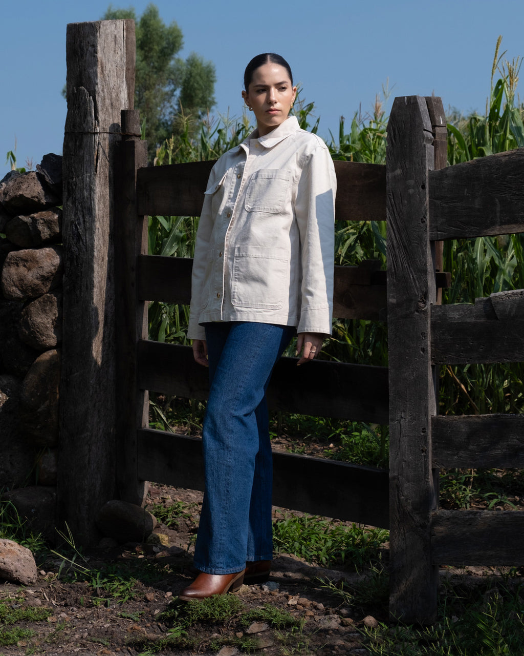 Bota Vaquera de Mujer 96000 Davina Piel Café
