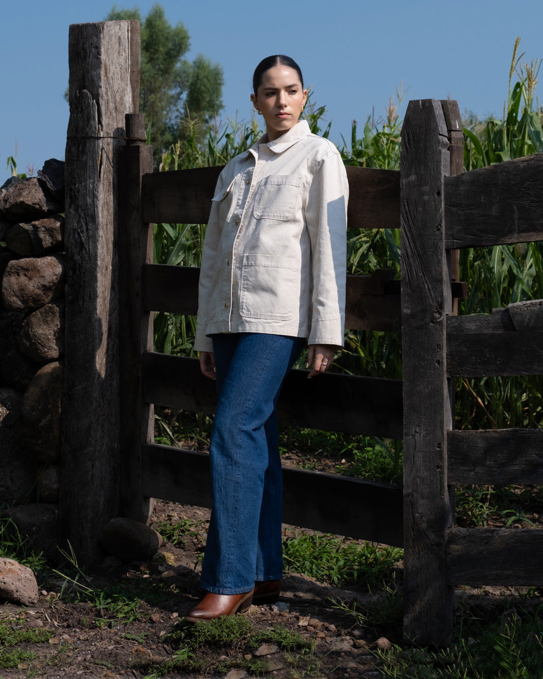 Bota Vaquera de Mujer 96000 Davina Piel Café