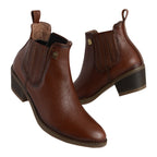 Bota Vaquera de Mujer 96000 Davina Piel Café