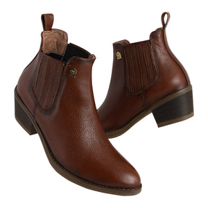 Botín Vaquero Dama 96000 Davina Piel Café