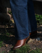 Bota Vaquera de Mujer 96000 Davina Piel Café