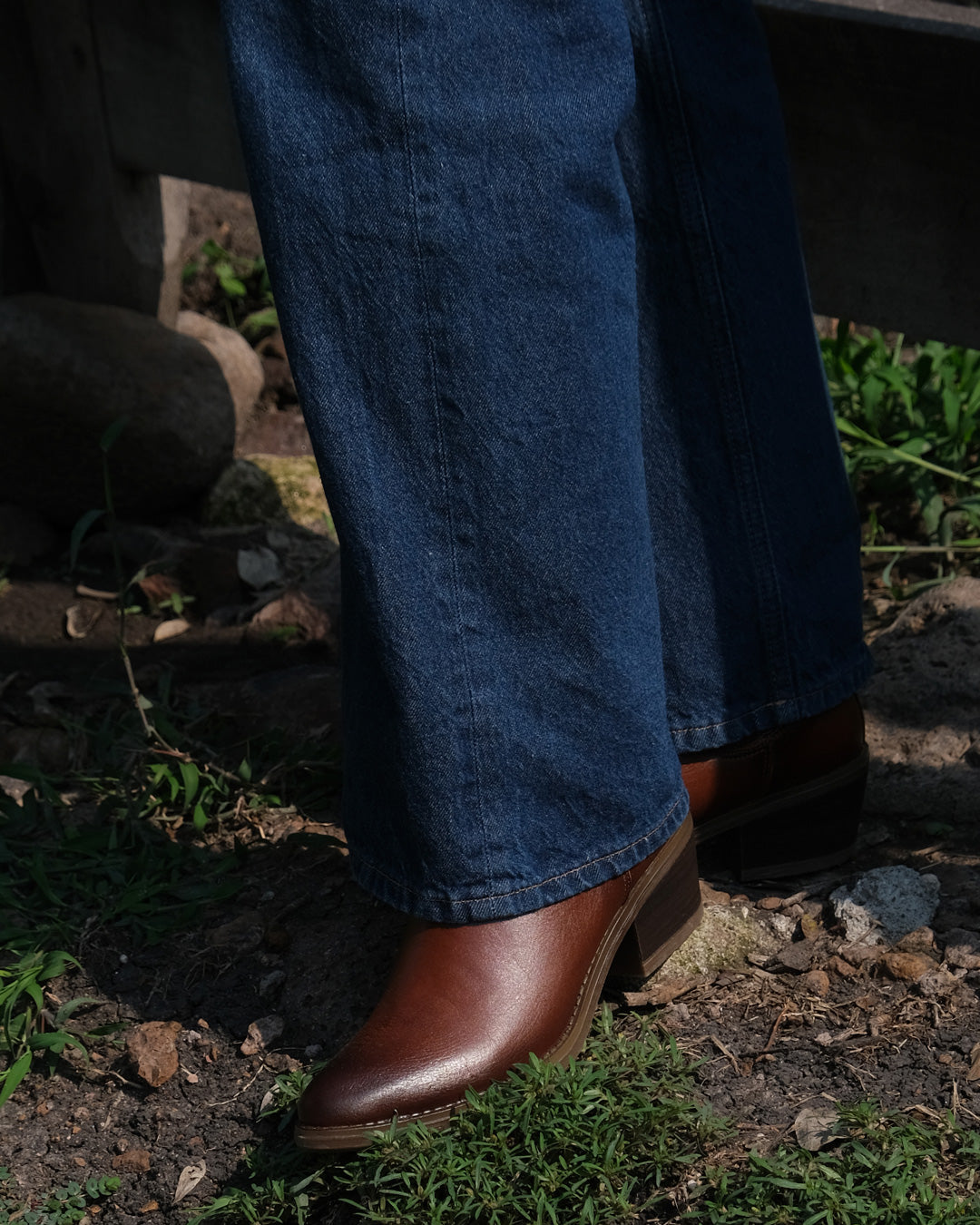 Bota Vaquera de Mujer 96000 Davina Piel Café