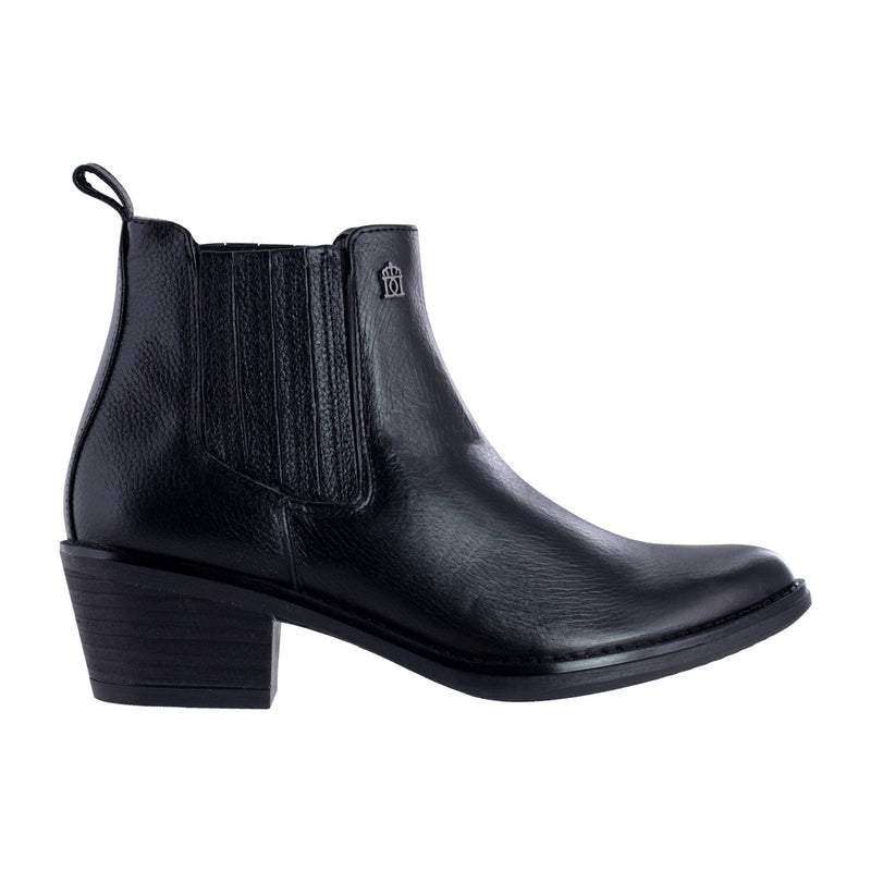 Bota Vaquera de Mujer Dama 96000 Davina Piel Negro