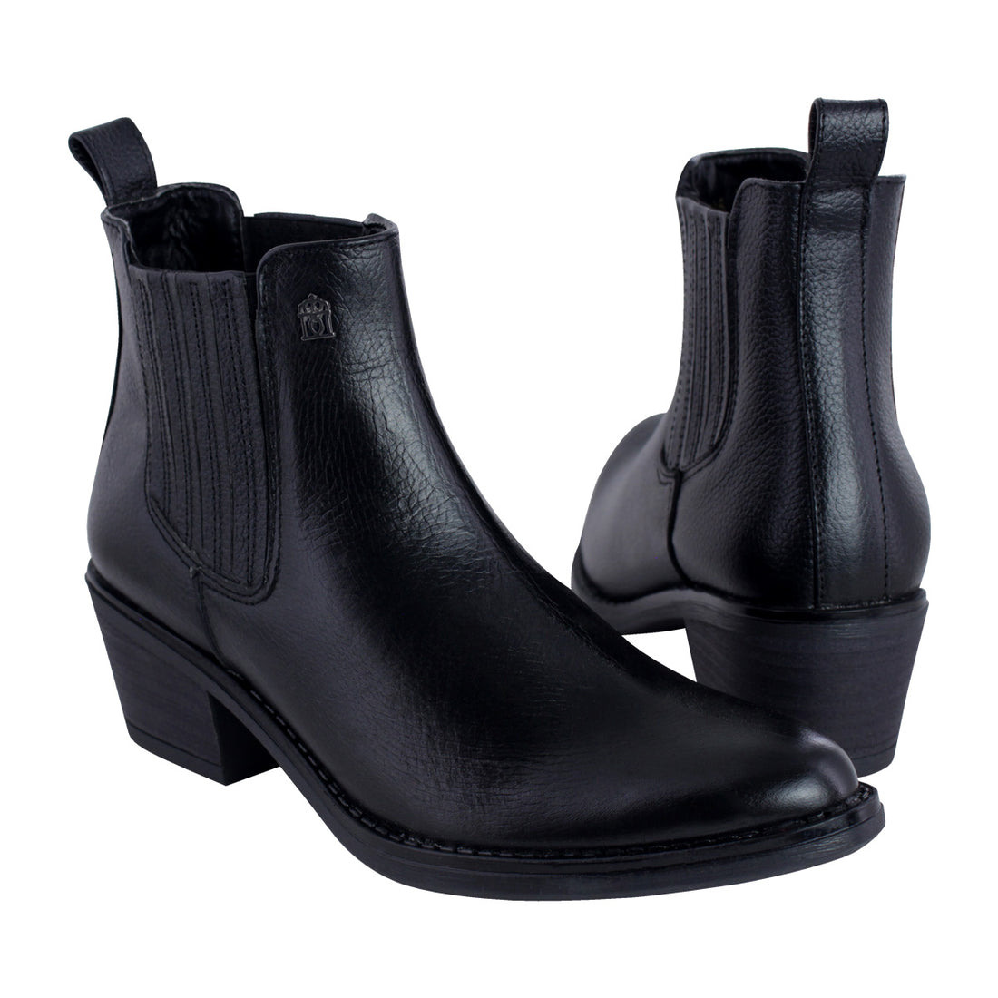 Bota Vaquera de Mujer Dama 96000 Davina Piel Negro