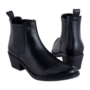 Botín Vaquero Dama 96000 Davina Piel Negro