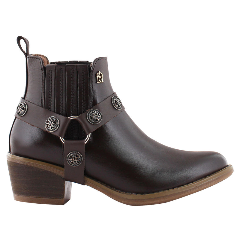 Bota Vaquera de Mujer 96001 Davina Piel Café