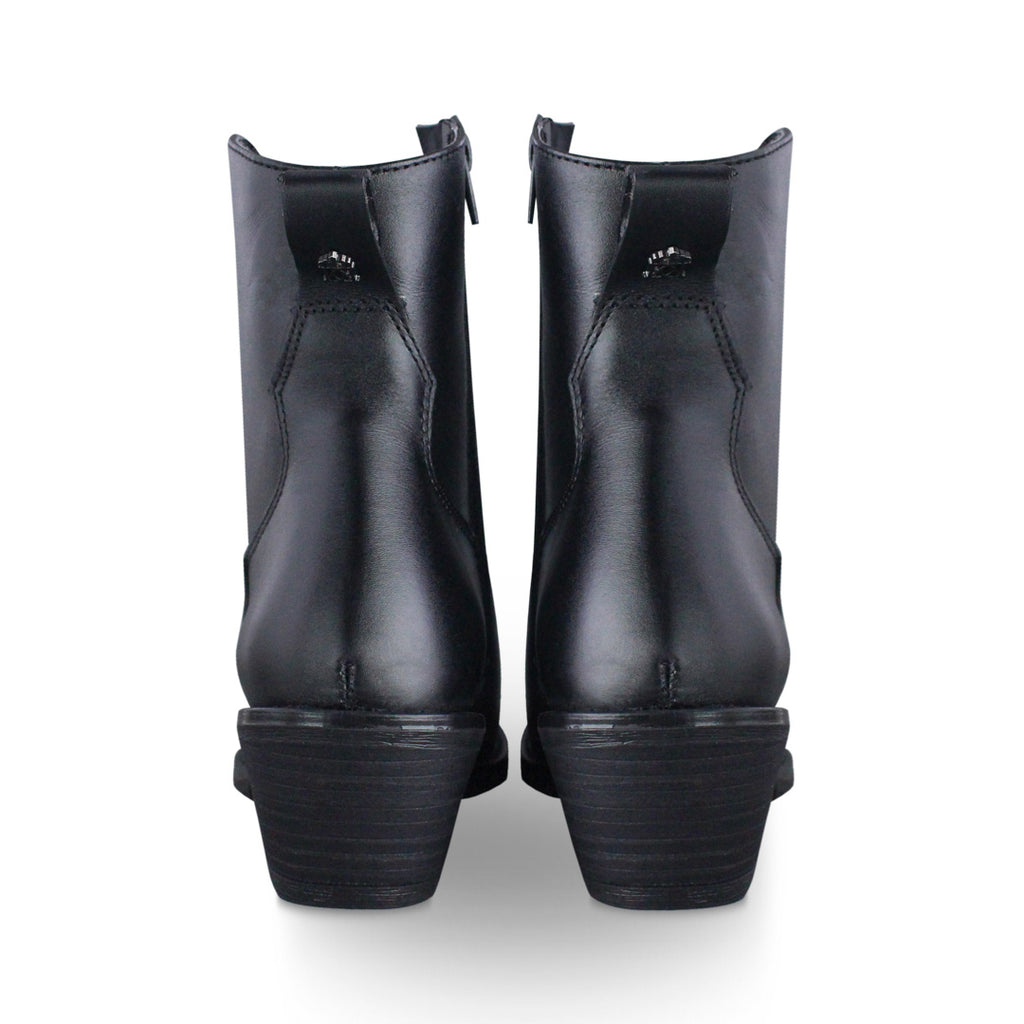 Bota Vaquera Mujer 96040 Eleonor Piel Negro al tobillo