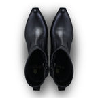 Bota Vaquera Mujer 96040 Eleonor Piel Negro al tobillo