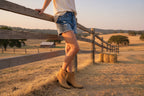 Bota Vaquera de Mujer 96050 Camel con Brillos