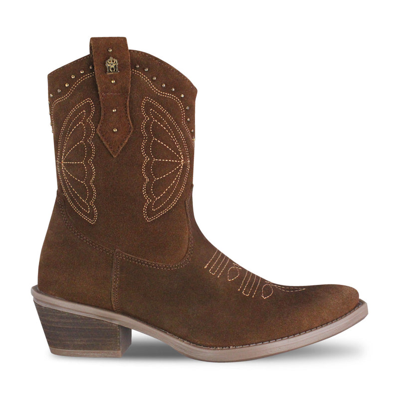 Bota Vaquera Mujer 96100 Lucía Gamuza Avellana - vista 1